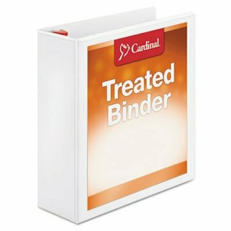 CARDINAL BRANDS Cardinal, TREATED CLEARVUE LOCKING SLANT-D RING BINDER, 3 RINGS, 3in CAPACITY, 11 X 8.5, WHITE 32130